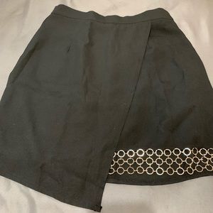 Crepe Wrap Mini Skirt